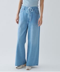 cloenc / クロエンス デニムパンツ | 【手洗い可】ドロストイージーワイドデニムパンツ