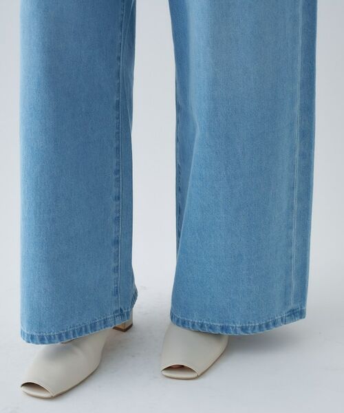 cloenc / クロエンス デニムパンツ | 【手洗い可】ドロストイージーワイドデニムパンツ | 詳細14