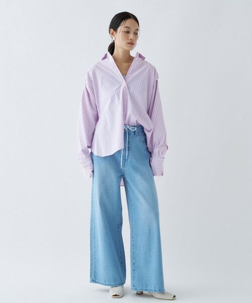 cloenc / クロエンス デニムパンツ | 【手洗い可】ドロストイージーワイドデニムパンツ | 詳細15