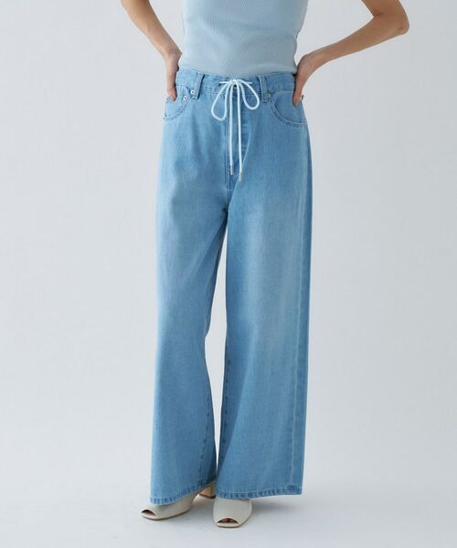 cloenc / クロエンス デニムパンツ | 【手洗い可】ドロストイージーワイドデニムパンツ | 詳細2