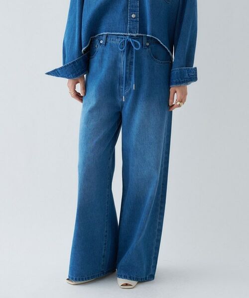 cloenc / クロエンス デニムパンツ | 【手洗い可】ドロストイージーワイドデニムパンツ | 詳細21