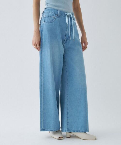 cloenc / クロエンス デニムパンツ | 【手洗い可】ドロストイージーワイドデニムパンツ | 詳細4