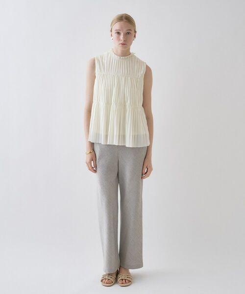 cloenc / クロエンス パンツ | 【セットアップ／接触冷感／マシンウォッシュ】リネンライクイージーパンツ | 詳細15