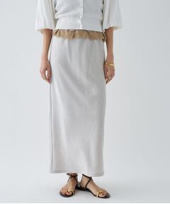 cloenc / クロエンス ロング・マキシ丈スカート | 【セットアップ／マシンウォッシュ】リネンライクシャークスカート