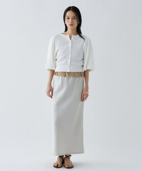 cloenc / クロエンス ロング・マキシ丈スカート | 【セットアップ／マシンウォッシュ】リネンライクシャークスカート | 詳細1