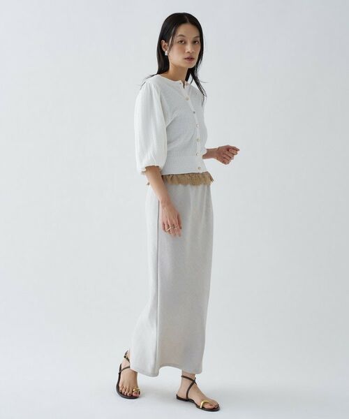 cloenc / クロエンス ロング・マキシ丈スカート | 【セットアップ／マシンウォッシュ】リネンライクシャークスカート | 詳細2