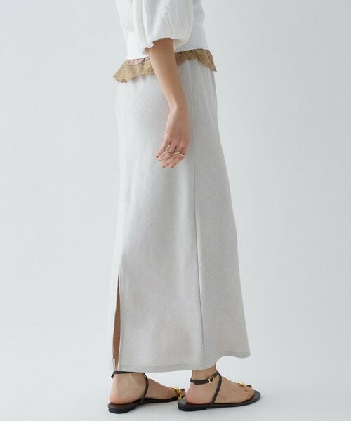 cloenc / クロエンス ロング・マキシ丈スカート | 【セットアップ／マシンウォッシュ】リネンライクシャークスカート | 詳細5