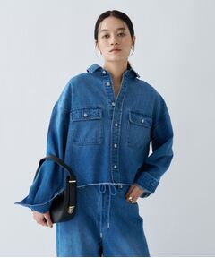 cloenc / クロエンス シャツ・ブラウス | 【手洗い可】ライトデニムクロップドシャツシャツ