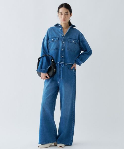 cloenc / クロエンス シャツ・ブラウス | 【手洗い可】ライトデニムクロップドシャツシャツ | 詳細13