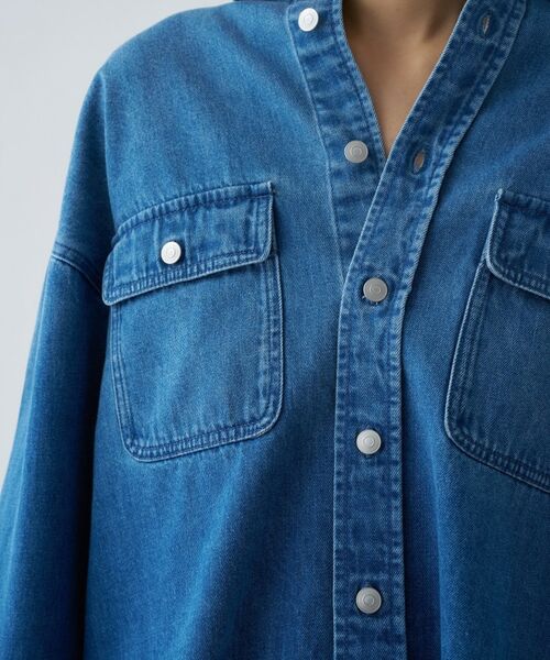 cloenc / クロエンス シャツ・ブラウス | 【手洗い可】ライトデニムクロップドシャツシャツ | 詳細19