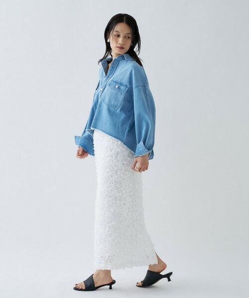 cloenc / クロエンス シャツ・ブラウス | 【手洗い可】ライトデニムクロップドシャツシャツ | 詳細2