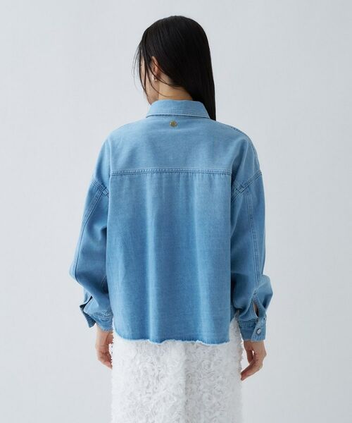 cloenc / クロエンス シャツ・ブラウス | 【手洗い可】ライトデニムクロップドシャツシャツ | 詳細6