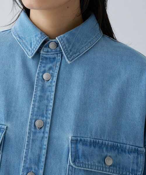 cloenc / クロエンス シャツ・ブラウス | 【手洗い可】ライトデニムクロップドシャツシャツ | 詳細9