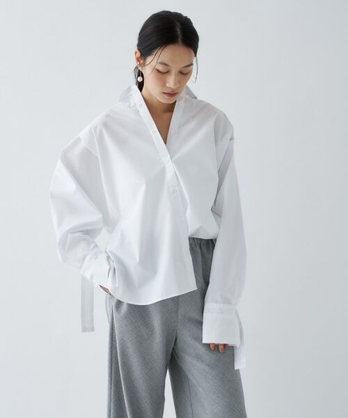 cloenc / クロエンス シャツ・ブラウス | 【接触冷感／手洗い可】バックギャザールーズシャツ | 詳細3