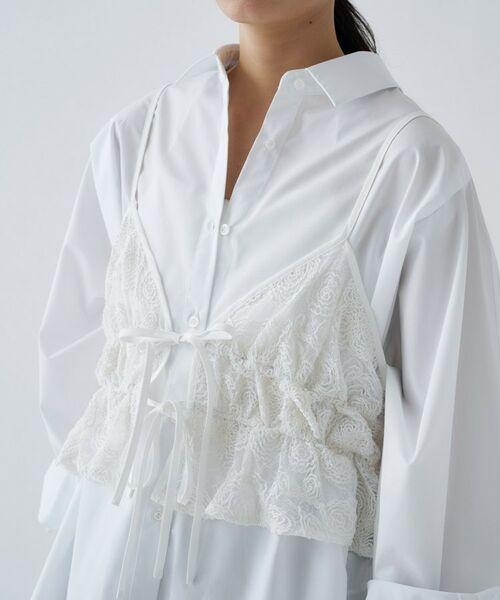 cloenc / クロエンス キャミソール・チューブトップ | 【手洗い可】シアーフラワーレースキャミソール | 詳細10