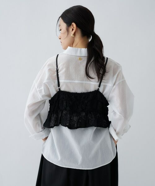 cloenc / クロエンス キャミソール・チューブトップ | 【手洗い可】シアーフラワーレースキャミソール | 詳細19