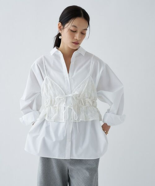 cloenc / クロエンス キャミソール・チューブトップ | 【手洗い可】シアーフラワーレースキャミソール | 詳細2