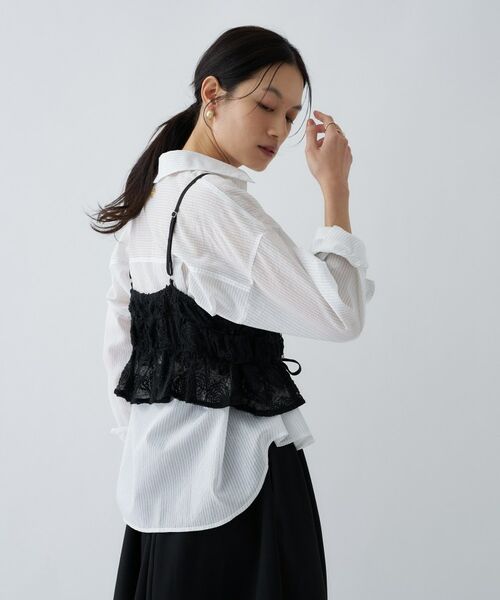 cloenc / クロエンス キャミソール・チューブトップ | 【手洗い可】シアーフラワーレースキャミソール | 詳細20