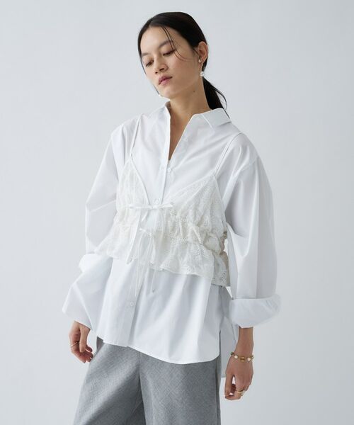 cloenc / クロエンス キャミソール・チューブトップ | 【手洗い可】シアーフラワーレースキャミソール | 詳細4