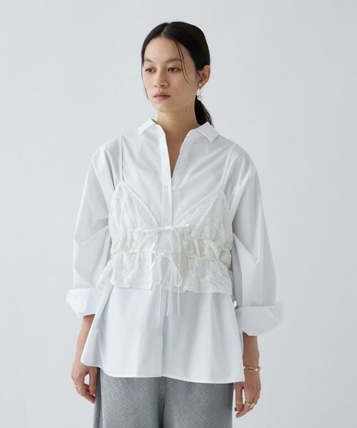 cloenc / クロエンス キャミソール・チューブトップ | 【手洗い可】シアーフラワーレースキャミソール | 詳細7