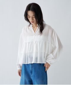 cloenc / クロエンス シャツ・ブラウス | 【手洗い可】シアーティアードフリルブラウス
