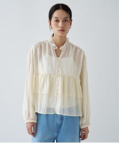 cloenc / クロエンス シャツ・ブラウス | 【手洗い可】シアーティアードフリルブラウス