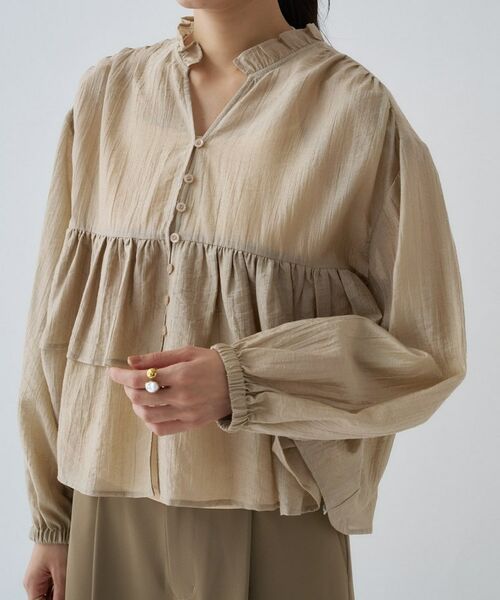 cloenc / クロエンス シャツ・ブラウス | 【手洗い可】シアーティアードフリルブラウス | 詳細10