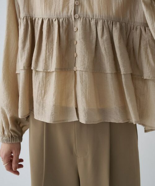 cloenc / クロエンス シャツ・ブラウス | 【手洗い可】シアーティアードフリルブラウス | 詳細13