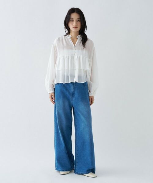 cloenc / クロエンス シャツ・ブラウス | 【手洗い可】シアーティアードフリルブラウス | 詳細15