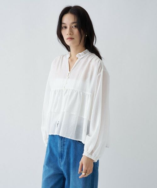 cloenc / クロエンス シャツ・ブラウス | 【手洗い可】シアーティアードフリルブラウス | 詳細18