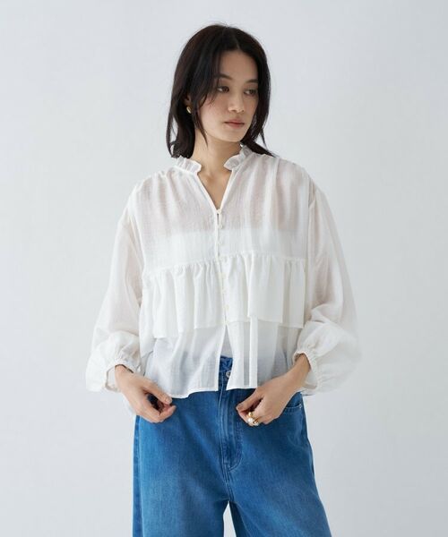 cloenc / クロエンス シャツ・ブラウス | 【手洗い可】シアーティアードフリルブラウス | 詳細21