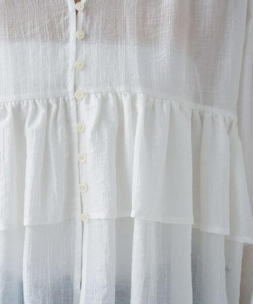 cloenc / クロエンス シャツ・ブラウス | 【手洗い可】シアーティアードフリルブラウス | 詳細22