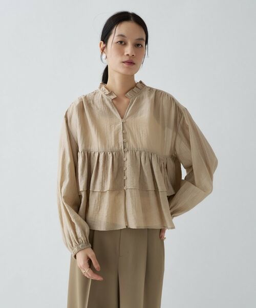 cloenc / クロエンス シャツ・ブラウス | 【手洗い可】シアーティアードフリルブラウス | 詳細3