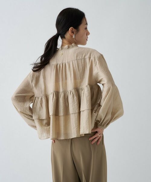 cloenc / クロエンス シャツ・ブラウス | 【手洗い可】シアーティアードフリルブラウス | 詳細5