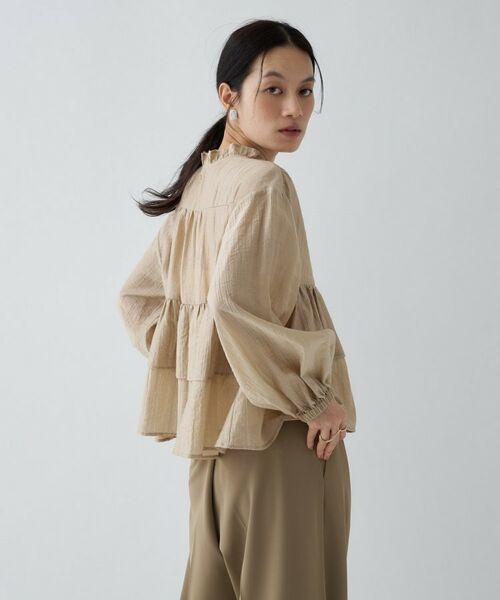 cloenc / クロエンス シャツ・ブラウス | 【手洗い可】シアーティアードフリルブラウス | 詳細6