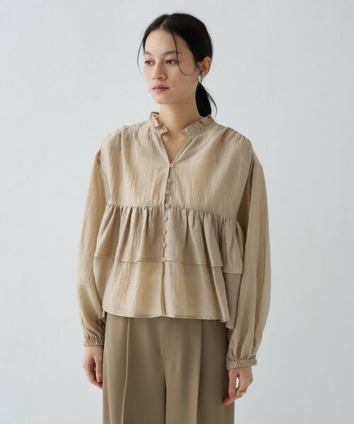 cloenc / クロエンス シャツ・ブラウス | 【手洗い可】シアーティアードフリルブラウス | 詳細7
