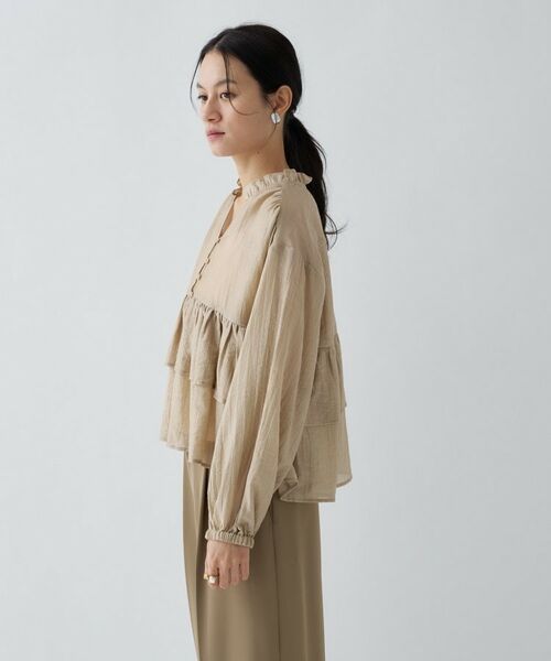 cloenc / クロエンス シャツ・ブラウス | 【手洗い可】シアーティアードフリルブラウス | 詳細8