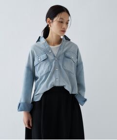 cloenc / クロエンス シャツ・ブラウス | シアーデニムオーバーシャツ