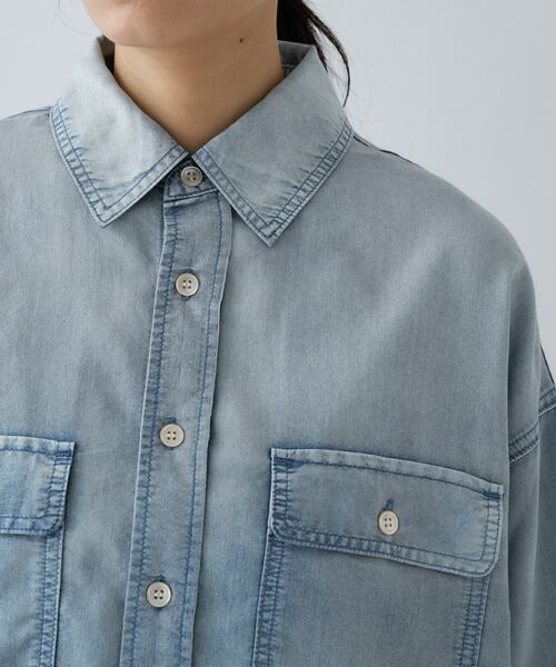 cloenc / クロエンス シャツ・ブラウス | シアーデニムオーバーシャツ | 詳細10