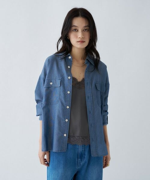 cloenc / クロエンス シャツ・ブラウス | シアーデニムオーバーシャツ | 詳細15