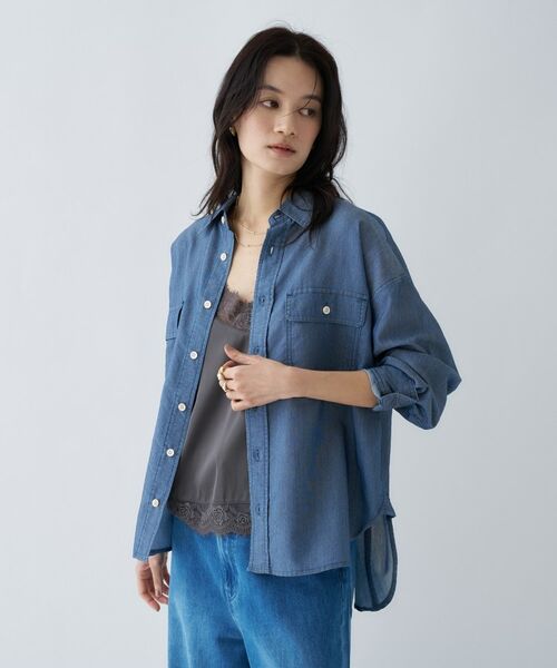 cloenc / クロエンス シャツ・ブラウス | シアーデニムオーバーシャツ | 詳細16