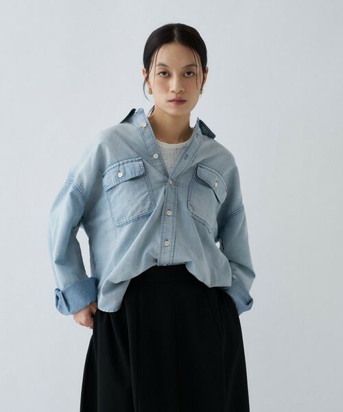 cloenc / クロエンス シャツ・ブラウス | シアーデニムオーバーシャツ | 詳細2