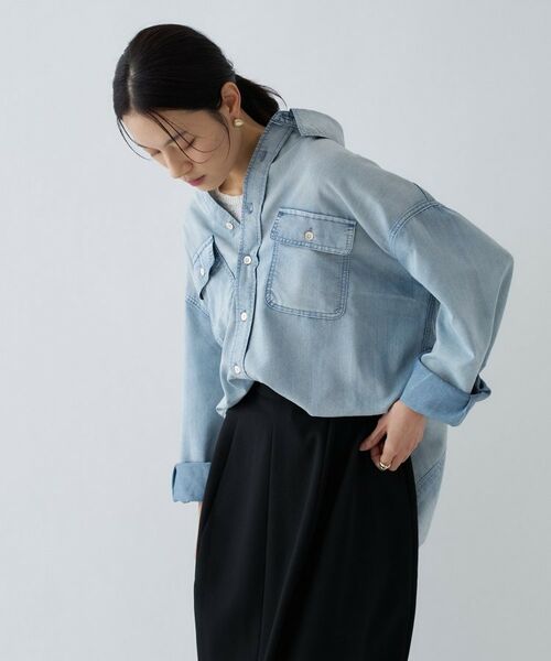 cloenc / クロエンス シャツ・ブラウス | シアーデニムオーバーシャツ | 詳細3