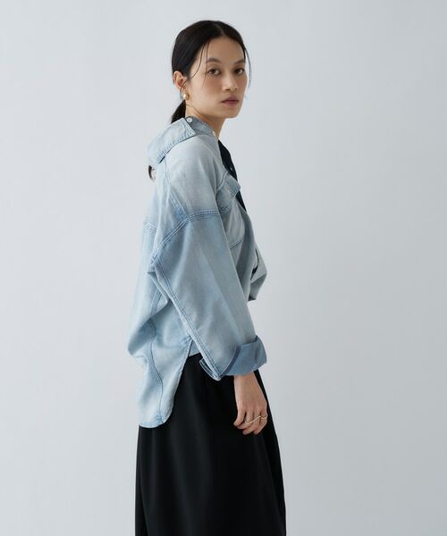 cloenc / クロエンス シャツ・ブラウス | シアーデニムオーバーシャツ | 詳細5