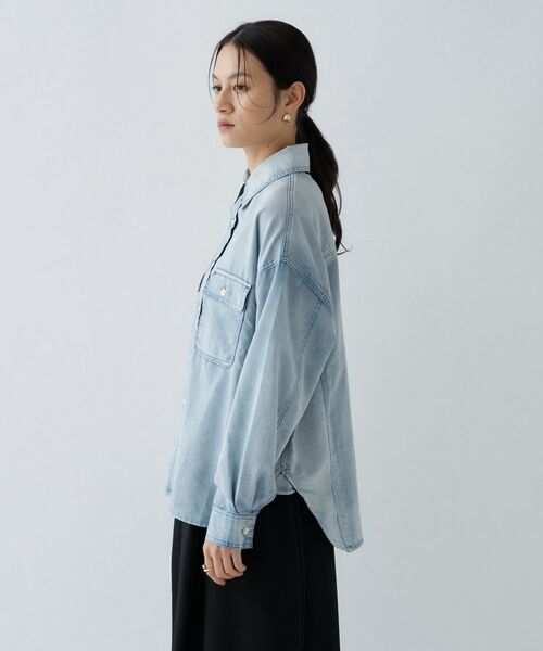 cloenc / クロエンス シャツ・ブラウス | シアーデニムオーバーシャツ | 詳細7