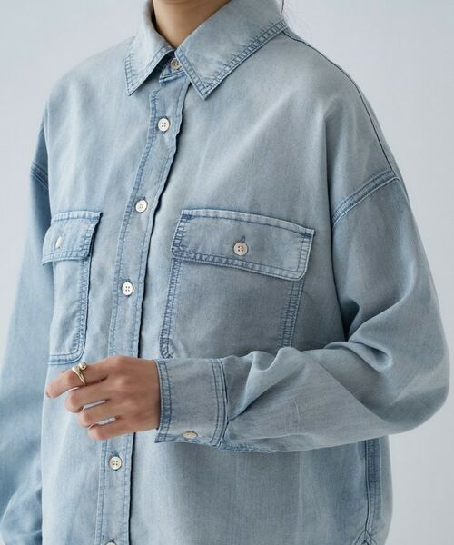 cloenc / クロエンス シャツ・ブラウス | シアーデニムオーバーシャツ | 詳細9