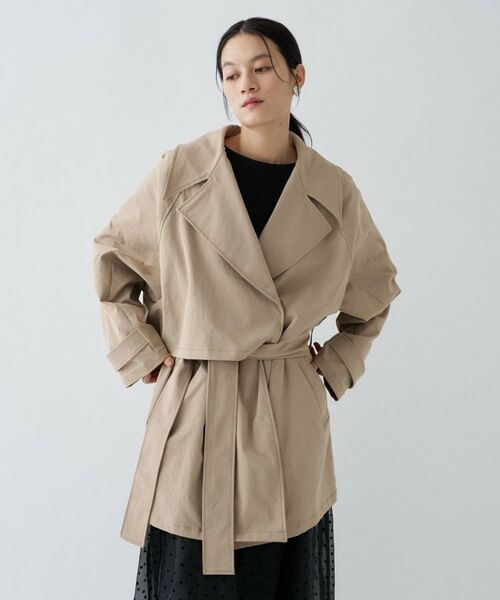 cloenc / クロエンス トレンチコート | ショートトレンチコート（キャメルブラウン(041)）
