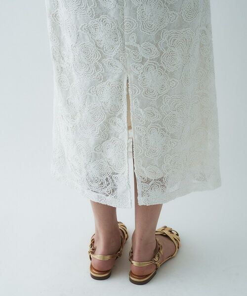 cloenc / クロエンス ロング・マキシ丈スカート | 【手洗い可】レースイージーナロースカート | 詳細15