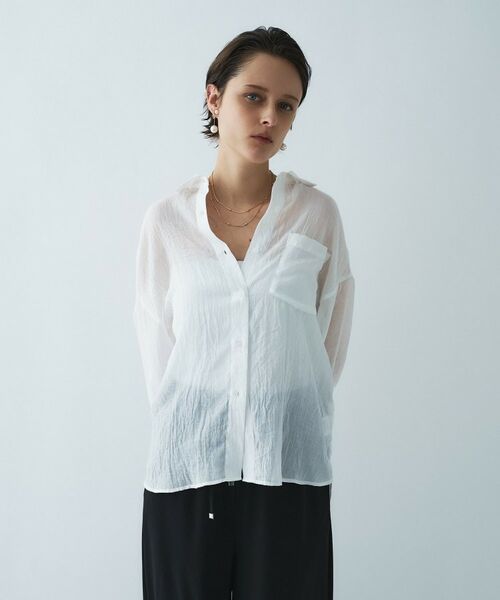 cloenc / クロエンス シャツ・ブラウス | 【手洗い可】シアーシャンブレーシャツ | 詳細3