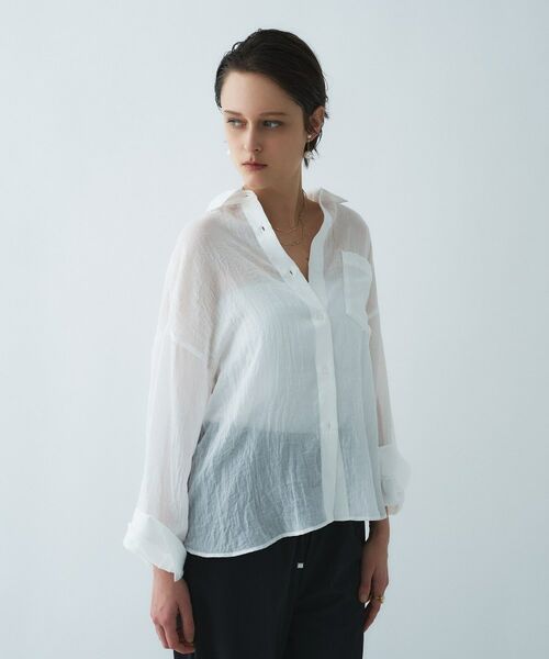 cloenc / クロエンス シャツ・ブラウス | 【手洗い可】シアーシャンブレーシャツ | 詳細4